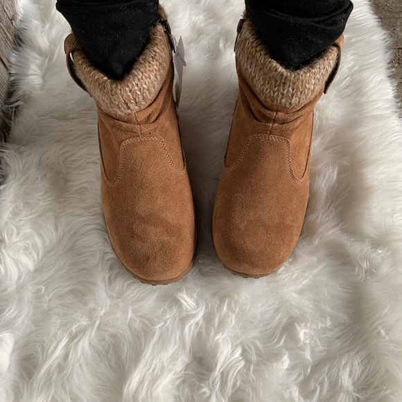 NIB Khombu Laura Leather All Seasons Boot Chestnut - Picture 7 of 7